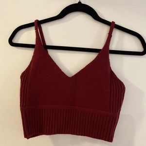 NWT Out From Under Burgundy Crop Top